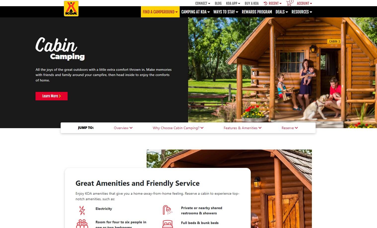 Screenshot of Kampgrounds of America